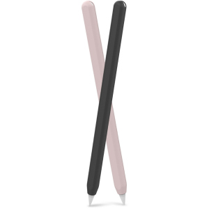 Силіконові чохли AhaStyle для Apple Pencil 2 комплект 2 шт Чорний, рожевий (AHA-01650-BNP) краща модель в Рівному