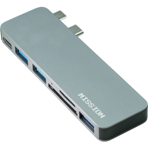 USB-хаб Mission Aluminum mini USB Type-C + Type-A + MicroSD + SD Space Gray (MSH-Hub4) рейтинг