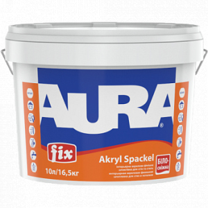 Акрилова фінішна шпаклівка для внутрішніх робіт Aura Fix Akryl Spaсkel 16.5кг біла ТОП в Рівному