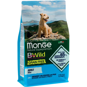 Сухой корм Monge Dog Bwild Gr.Free Mini анчоус 2.5 кг (8009470004725) в Ровно