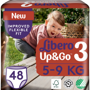 Підгузки-трусики Libero Up&amp;Go 3 5-9 кг 48 шт (7322541165752) краща модель в Рівному