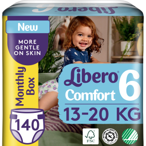 Підгузки Libero Ліберо Comfort 6 13-20 кг 140 шт (7322541236445) в Рівному