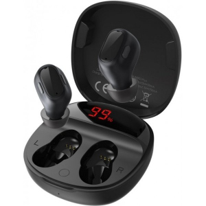 Бездротові навушники Bluetooth BASEUS Encok True Wireless Earphones WM01 Plus Black NGWM01P-01 краща модель в Рівному