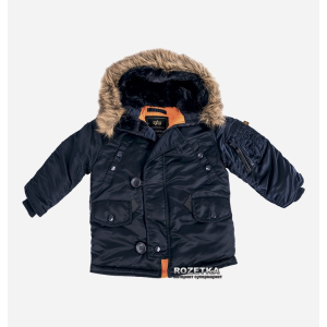 Зимова куртка Alpha Industries Youth N-3B 158 см (YXL) Replica Blue (640631761873) ТОП в Рівному