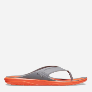 В'єтнамки Crocs Swiftwater Wave Flip Sgy 206242-0EK 39-40 (M7) 24.6 см Сірі з помаранчевим (191448454354) краща модель в Рівному