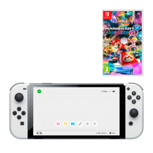 хороша модель Набір Консоль Nintendo Switch OLED Model HEG-001 64GB White Новий + Гра Mario Kart 8 Deluxe