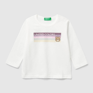 хороша модель Футболка з довгими рукавами United Colors of Benetton 3ATNC14TM.P-074 90 см (8033379778746)