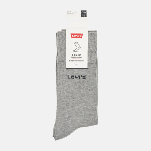 Набір шкарпеток Levi's 993053001-758 43-46 2 пари Middle Grey Melange (8718824836775) надійний