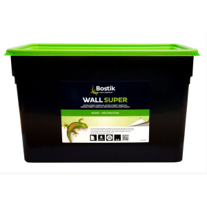 Клей Bostik Wall Super 76 для склополотна, тканини, структурних, гладких вінілових шпалер 16кг (15л) ТОП в Рівному