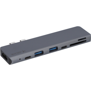 USB-хаб адаптер Ailink Aluminium 7 в 1 USB-C 4K HDMI Card Reader Hub Multi Port AI-СН7D Space Grey в Ровно