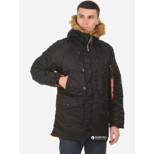 Парка Alpha Industries Slim Fit N-3B Parka S Black/Orange в Ровно