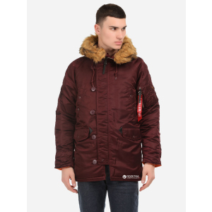 Парка Alpha Industries Slim Fit N-3B Parka 5XL Maroon/Orange лучшая модель в Ровно