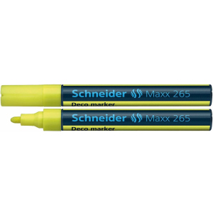 Набір маркерів крейдяних Schneider Maxx 265 2-3 мм Жовтий 10 шт (S126505) краща модель в Рівному
