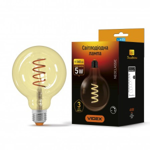 LED лампа VIDEX Filament G125FASD 5W E27 2200K 220V диммерная бронза (VL-G125FASD-05272) в Ровно