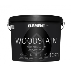 хороша модель Аква-антисептик для дерева ELEMENT PRO WOODSTAIN, 10 л СОСНА