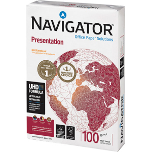 Папір офісний Navigator Presentation A4 100 г/м2 клас A 500 листів Білий (5602024530232) краща модель в Рівному