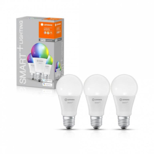 Набір світлодіодних ламп 3шт LEDVANCE SMART+ Classic A 60 E27 MULTICOLOR 9W (806Lm) 2700-6500K WiFi дім-их ТОП в Рівному