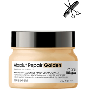 Професійна маска L'Oreal Professional Serie Expert Absolute Repair Gold для інтенсивного відновлення пошкодженого волосся без обтяження 250 мл (3474636975327) ТОП в Рівному