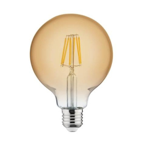 хорошая модель Лампа винтажная светодиодная филаментная (ретро) Horoz Electric "RUSTIC GLOBE-6" 6W Filament led 2200К E27 Янтар