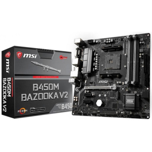 Материнская плата MSI B450M Bazooka V2 (B450M BAZOOKA V2) Refurbished, без планки