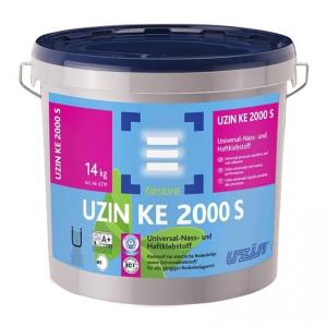 Клей UZIN KE 2000 S універсальний для вінілових покриттів та ПВХ покриттів 14 кг. краща модель в Рівному