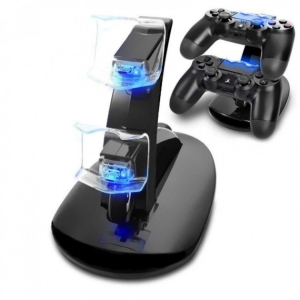 Двойная зарядная станция Dual USB Charging Stand для геймпадов PlayStation (PS4 / PS4 Slim / PS4 Pro) Dualshock 4 Черный Без Бренда лучшая модель в Ровно