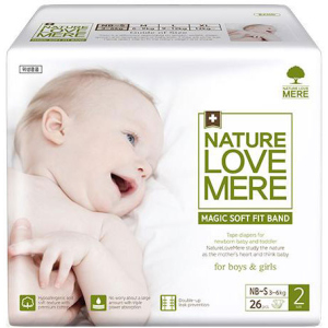 Підгузки NatureLoveMere Magic Soft Fit розмір NB-S 26 шт (8809402093656)