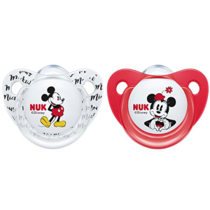 Пустушка Nuk Trend Disney Mickey від 0 до 6 місяців 2 шт Червона з білим (4008600313076) в Рівному