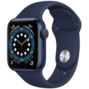 Смарт-часы Apple Watch Series 6 GPS 40mm Blue Aluminium Case with Deep Navy Sport Band (MG143UL/A) лучшая модель в Ровно