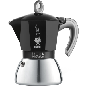 Гейзерная кофеварка Bialetti New Moka Induction на 6 чашки Черная (0006936) лучшая модель в Ровно