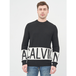 Джемпер Calvin Klein Jeans Blocking Logo Ckj Sweater J30J316583-BEH XXL CK Black (8719853134146) ТОП в Рівному