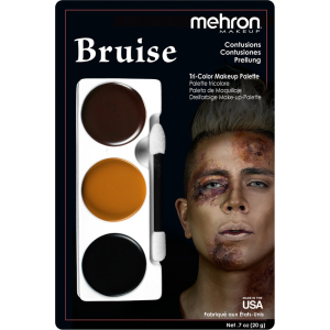 Набір кремового гриму для образу Mehron Tri-Color Makeup Palette "Синці та забиття" 20 г (403-B) рейтинг