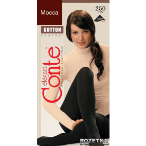 Колготки Conte з бавовни Cotton 250 Den 2 р. Mocca -4811473069038 в Рівному