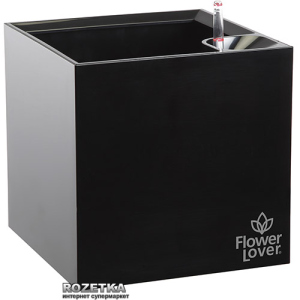 Розумний вазон Plastkon Flower Lover Cubico 21 x 21 x 21 см Чорний (8595096920506) ТОП в Рівному