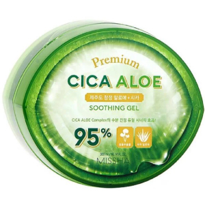 Гель для обличчя та тіла Missha Premium Cica Aloe Soothing Gel Заспокійливий з алое віра 300 мл (8809643505796) в Рівному