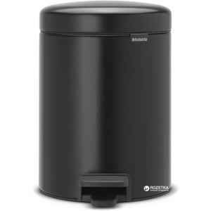 Відро для сміття Brabantia Pedal Bin 5 л Matt Black (112928) ТОП в Рівному