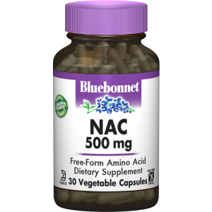 Аминокислота Bluebonnet Nutrition NAC (N-Ацетил-L-Цистеин) 500 мг 30 гелевых капсул (743715000629) ТОП в Ровно