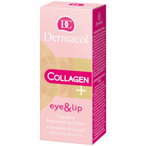 Крем для повік та губ Dermacol Collagen Plus омолоджуючий інтенсивний 15 мл (8595003110372) краща модель в Рівному