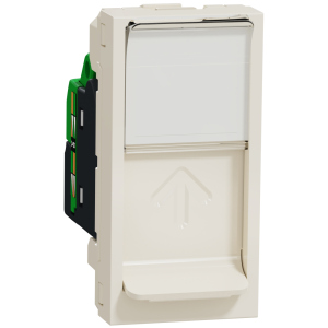 Розетка RJ45 1-модульна Schneider Electric Unica New Studio категорія 6 ​​UTP Бежева (NU341444) в Рівному