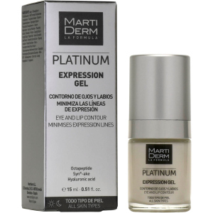 Гель MartiDerm Platinum Expression Gel для контуру очей та губ 15 мл (8437000435471) краща модель в Рівному