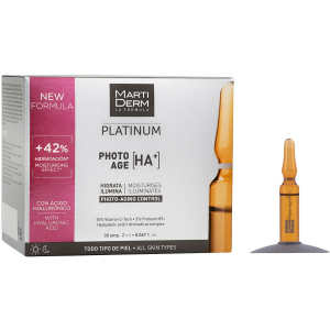 Ампули MartiDerm Platinum Photo-Age Ampollas HA+ 30 шт х 2 мл (8437000435440) краща модель в Рівному