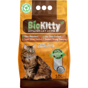 Наповнювач для котячого туалету BioKitty Super Premium White Бентонітовий комкуючий 8.4 кг (10 л)(8680659333531) в Рівному