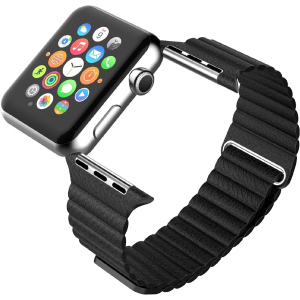 Ремінець Promate Lavish-38 для Apple Watch 38-40 мм 1/2/3/4/5/6/SE Black (lavish-38.black) краща модель в Рівному