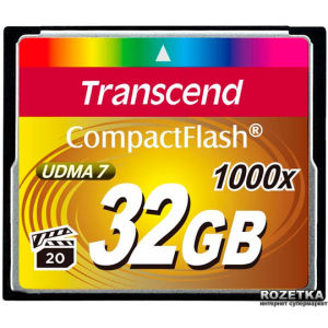 Transcend CompactFlash 32GB 1000x (TS32GCF1000) краща модель в Рівному