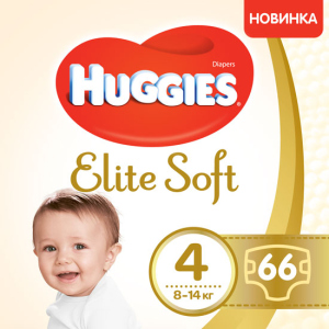 Подгузники Huggies Elite Soft 4 Mega 66 шт. (5029053546339) (5029053545301) ТОП в Ровно