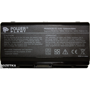 Акумулятор PowerPlant PA3615U-1BRS для Toshiba Equium L40 Black (10.8V/5200mAh/6 ячеек) (NB00000208) надійний