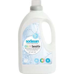 Органическое жидкое средство для стирки Sodasan Color Sensitiv 1.5 л (4019886015301) в Ровно