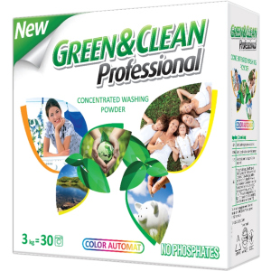 Пральний порошок Green&amp;Clean Professional для кольорового одягу 3 кг (4823069700478) ТОП в Рівному