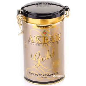 Чай чорний листовий Akbar Gold 450 г у бляшаній банці (5014176001780) краща модель в Рівному