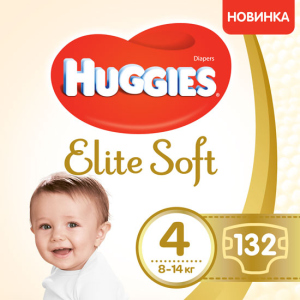 Подгузники Huggies Elite Soft 4 8-14 кг 132 шт (5029054566220) в Ровно